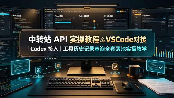 中转站 API 实操教程△VSCode 对接｜Codex 接入｜工具历史记录查询全套落地实操教学-一鸣资源网