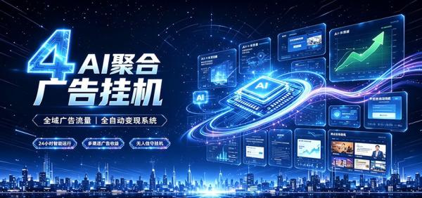 全域广告流量聚合，AI无人挂机稳赚佣金，打造长期稳定被动收入副业-一鸣资源网