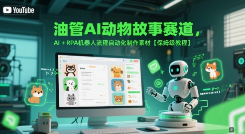图片[1]-油管AI动物故事赛道，AI+RPA机器人流程自动化制作素材【保姆级教程】-一鸣资源网