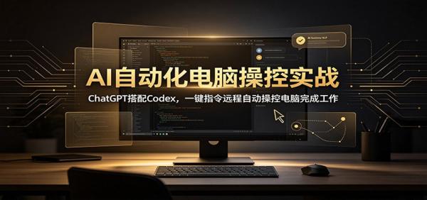AI自动化电脑操控实战：ChatGPT搭配Codex，一键指令远程自动操控电脑完成工作-一鸣资源网