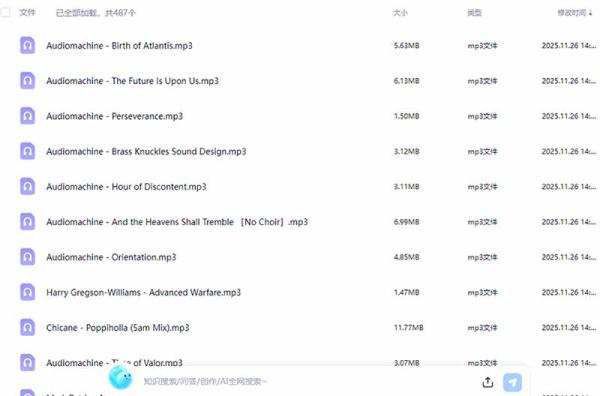 某宝付费购买，常用6G音效合集！970+首宣传片背景音乐，无版权可商用大气素材，分类清晰，高质量内容-一鸣资源网