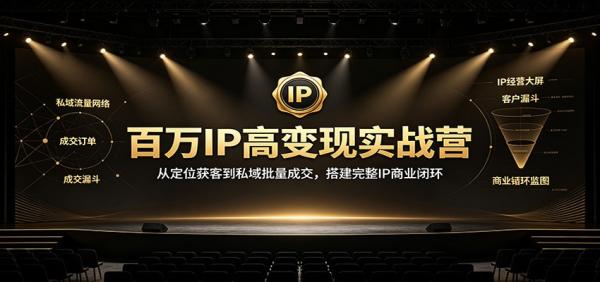 百万IP高变现实战营：从定位获客到私域批量成交，搭建完整IP商业闭环-一鸣资源网