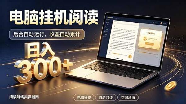 看小说也有收益？自动化流程，轻松日入300+-一鸣资源网