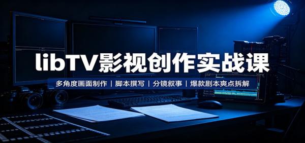 libTV影视创作实战课：多角度画面制作，脚本撰写，分镜叙事，爆款剧本爽点拆解-一鸣资源网