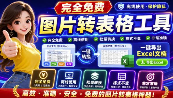 图片[1]-图片表格识别提取工具，支持一键从图片中智能提取表格并导出Excel文件，可离线免网运行，FastTableOCR-一鸣资源网