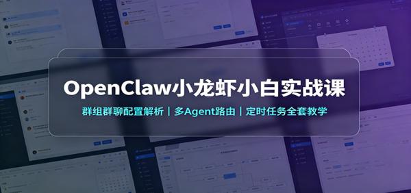 OpenClaw小龙虾小白实战课：群组群聊配置解析，多Agent路由，定时任务全套教学-一鸣资源网