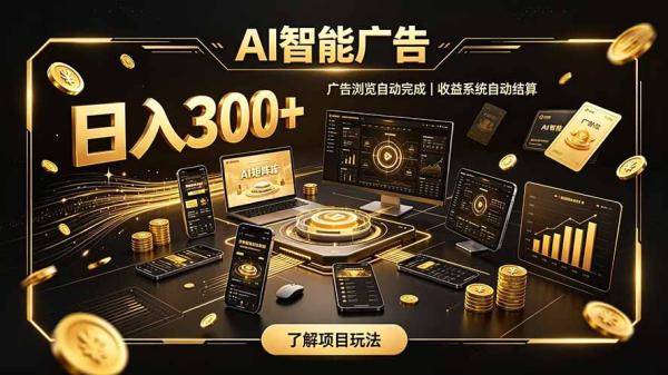 自研 AI 系统｜轻资产起步｜长期稳定收益｜宝妈 上班族轻轻松松日入300+-一鸣资源网