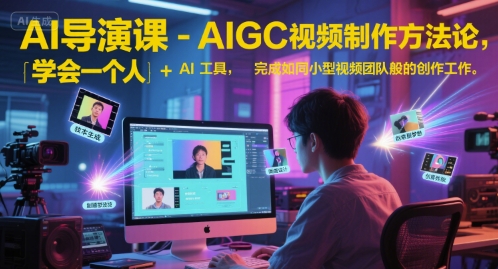 图片[1]-AI导演课-AIGC视频制作方法论，学会一个人+AI工具，完成如同小型视频团队般的创作工作，实现导演梦-一鸣资源网