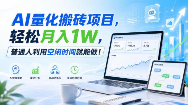 利用AI实现自动量化搬砖，月入万元，任何人都可以做！-一鸣资源网