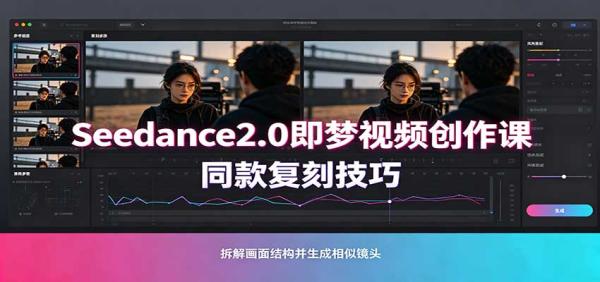 Seedance2.0即梦视频创作课：剧本式视频制作，同款复刻技巧，多行业案例落地教学-一鸣资源网