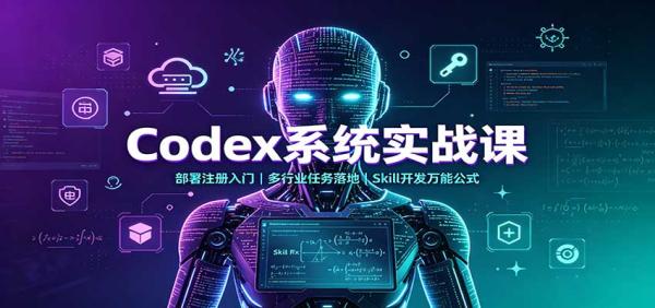 图片[1]-Codex系统实战课：部署注册入门，多行业任务落地，Skill开发万能公式-一鸣资源网
