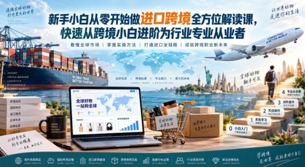 图片[1]-新手小白从零开始做进口跨境全方位解读课，快速从跨境小白进阶为行业专业从业者-一鸣资源网