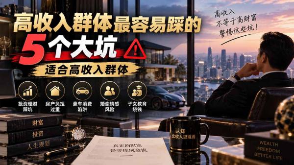 付费文章：高收入群体最容易踩的5个大坑，适合高收入群体-一鸣资源网