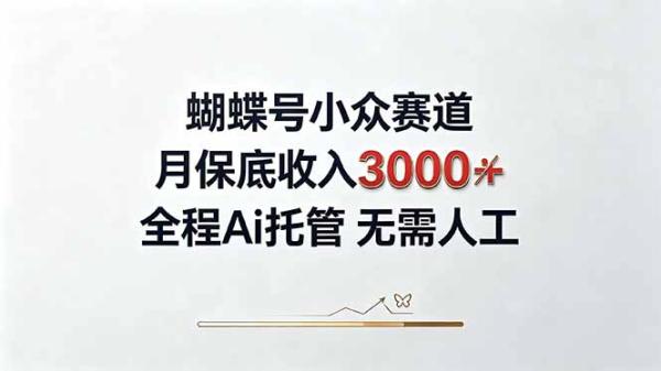 视频号小众领域，月收入3000+， 全程Ai托管操作  新人2天学会！-一鸣资源网