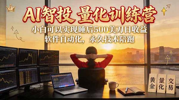 图片[1]-AI智投EA量化训练营【第三期】，多策略智投+防爆技术+趋势分析 ，轻松上手，矩阵放大，长期稳定。-一鸣资源网