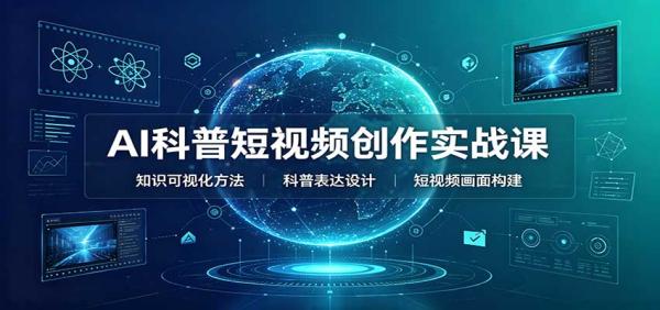 AI科普短视频创作实战课：配套要点文档，文案与视频提示词模板教学-一鸣资源网