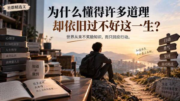 社群精选文：为什么懂得许多道理却依旧过不好这一生？-一鸣资源网