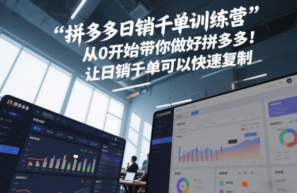 拼多多日销千单训练营，从0开始带你做好拼多多，让日销千单可以快速复制(更新26年9月)-一鸣资源网