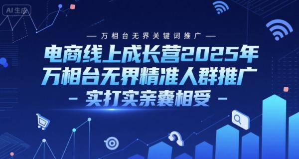 图片[1]-电商线上成长营2025年，万相台无界关键词推广-万相台无界精准人群推广-实打实亲囊相受-一鸣资源网