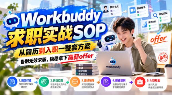 图片[1]-Workbuddy求职实战SOP，从简历到入职一整套方案，告别无效求职，稳稳拿下高薪offer-一鸣资源网