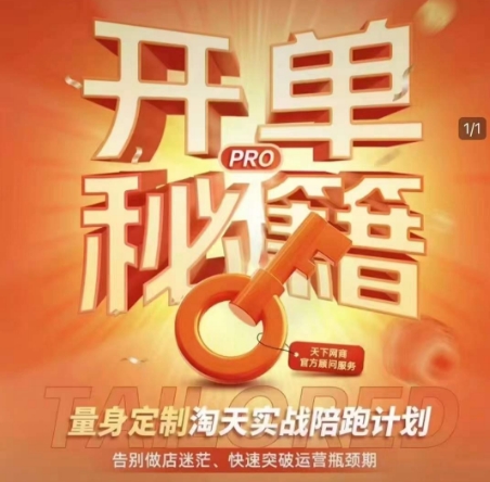 图片[1]-淘宝开单秘籍PRO，量身定制淘天实战陪跑计划，告别做店迷茫、快速突破运营瓶颈期（更新6月）-一鸣资源网