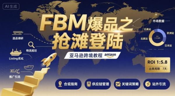 FBM爆品之抢滩登陆-亚马逊跨境教程-一鸣资源网