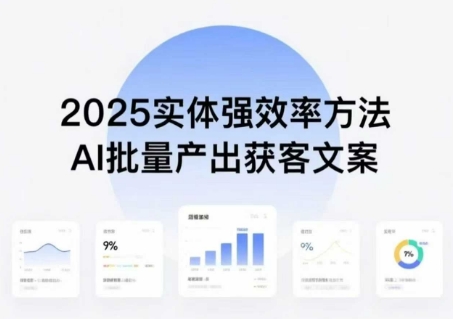 实体强效率方法：AI批量产出获客文案，2025年普通人拥抱AI，实现实体创收-一鸣资源网