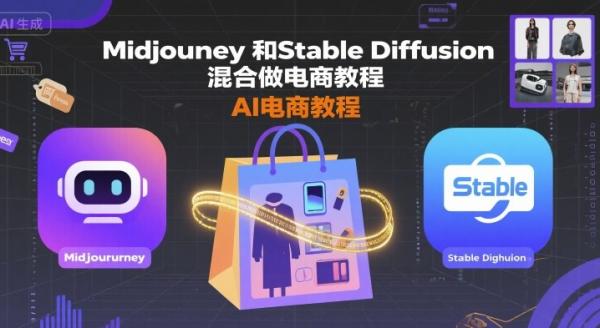 Midjourney和Stable Diffusion混合做电商教程-ai电商教程-一鸣资源网