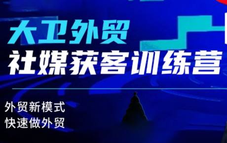 图片[1]-大卫老师·外贸社媒获客独家训练营(更新8月)-一鸣资源网