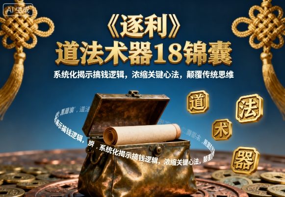 图片[1]-《逐利》道法术器18锦囊，系统化揭示搞钱逻辑，浓缩关键心法，颠覆传统思维-一鸣资源网