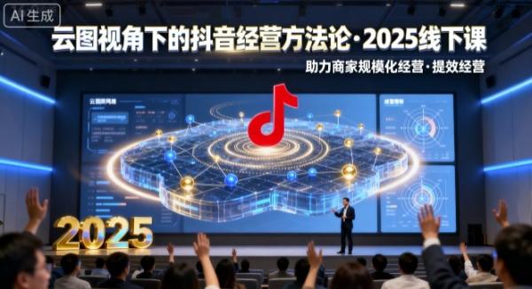 云图视角下的抖音经营方法论，2025线下课，助力商家规模化经营，提效经营（录音+字幕）-一鸣资源网