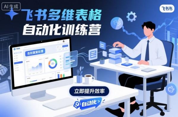 飞书多维表格自动化训练营，手把手教你告别重复处理，用多维表格开启高效办公新模式-一鸣资源网