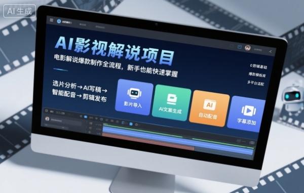 AI影视解说项目，电影解说爆款制作全流程，新手也能快速掌握-一鸣资源网