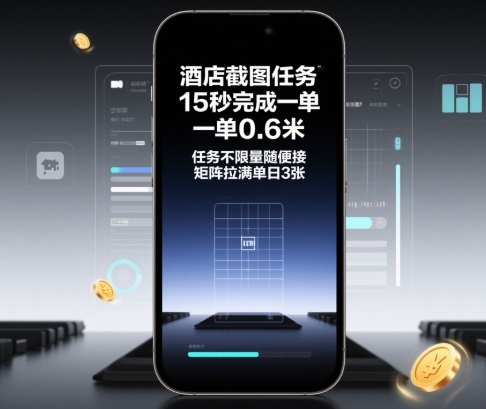 酒店截图任务，15秒完成一单，一单0.6米，任务不限量随便接，矩阵拉满单日3张【揭秘】-一鸣资源网