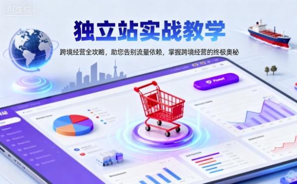 独立站实战教学，跨境经营全攻略，助您告别流量依赖，掌握跨境经营的终极奥-一鸣资源网