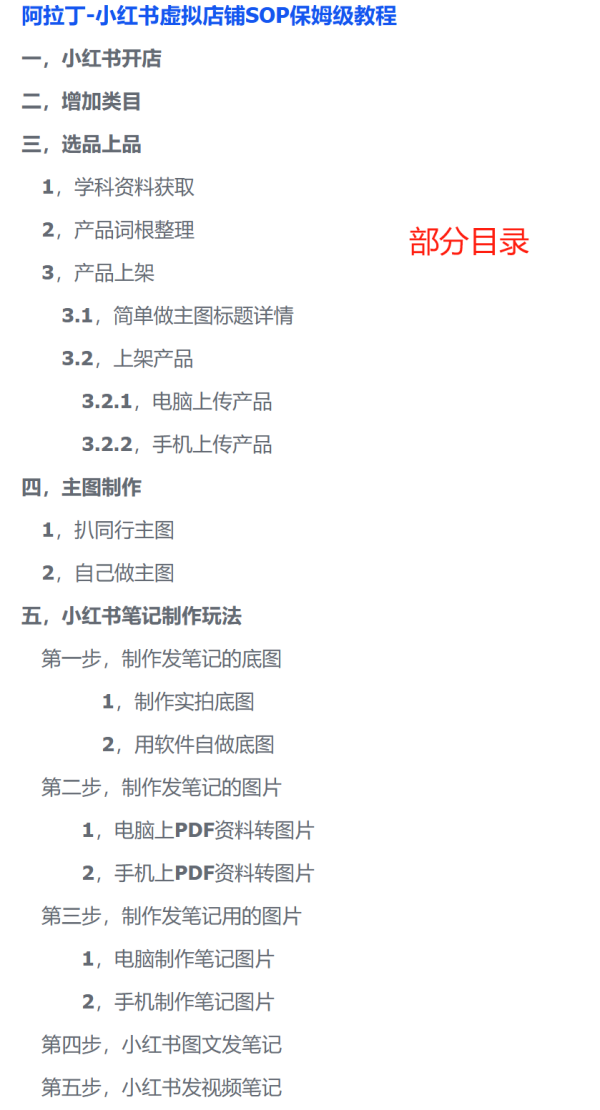 阿拉丁-小红书虚拟店铺SOP保姆级教程